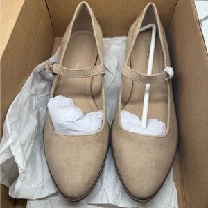 Anne Klein Women's Beige Mary Jane Flats